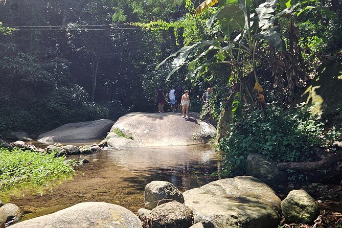 Quilombo Visit with Horse Backriding in Beach and Waterfall Tour - Praia do Diabo sunset at Quiosque da Cigana
